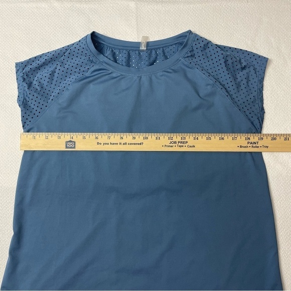 MTA Sport Shirt Blue Reflection Short Sleeves Woman’s Size Large - Picture 3 of 7